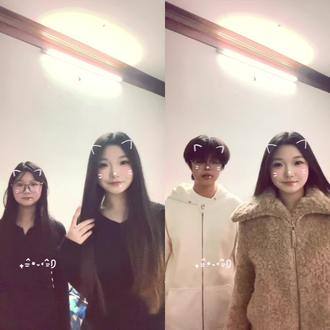 和我的两个侄女 #年饭聚会 #米糕摇