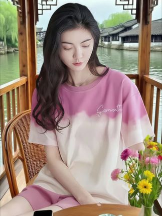宝子速看!夏日睡衣“天花板”来喽 宝子们,这款莫代尔睡衣堪称夏日睡衣界的“梦幻之选”!纯棉短袖设计,透气又轻盈,肌肤仿佛能畅快“呼吸”,闷热与黏腻瞬间消散。 自带胸垫超贴心,轻松化解凸点尴尬,再也不用纠结穿文胸,舒适自在一步到位。粉白渐变色,温柔甜美,精致字母点缀,时尚感立刻拉满。 宽松版型超友好,不挑身材,宅家小睡、追剧,或者下厨做早餐,穿上它,随性优雅尽显。这个夏天,就靠它开启超舒适宅家模式,赶快入手! #夏日睡衣 #莫代尔睡衣 #自带胸垫 #舒适家居服 #宅家必备@DOU+上热门