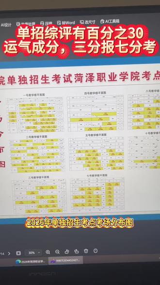 菏泽职业学院单招 山东单招综评三分报,七分考,有很大的运气成分在里面,当然打铁还需自身硬,分数上去了报再多人也不怕#山东单招综评#高三#高三家长必看#山东单招综评#菏泽职业学院
