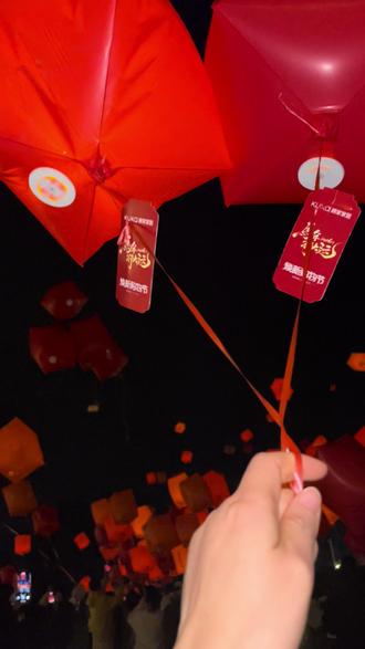 天灯起,百愿成。祝我爱的人与爱我的人,马年无灾无难,平安喜乐,岁岁常相见。#许个愿吧 #心愿卡