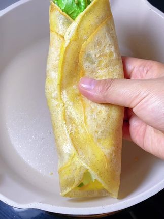 简单又好吃的粗粮卷饼,不油不腻大人孩子都喜欢吃#美味又营养 #在家做美食 #合理饮食营养均衡 #低卡早餐 #3分钟营养早餐挑战
