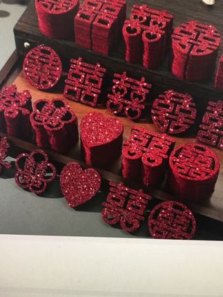 结婚手抛喜字