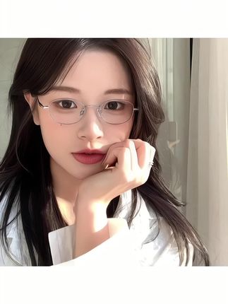 #近视眼镜 复古文艺眼镜近视眼/镜可配度数女//神同款椭圆小框纯欲素颜平光镜架 #眼镜框 #眼镜 #眼镜框男士高级感 #眼镜框种草