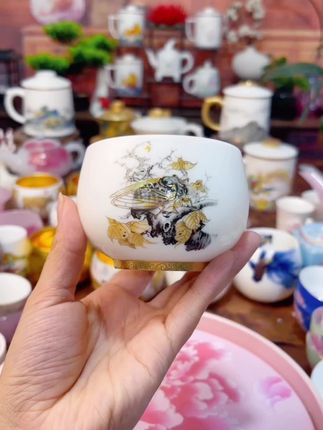 一鸣惊人蝉意杯#茶文化 #茶生活 #茶具好物推荐 #高端茶器 #主人杯