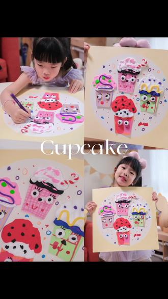 3岁➕创意美术|超萌趣粘土纸杯蛋糕创意画
谁能拒绝这么可爱的纸杯蛋糕创意画呢🥰 ,步骤简单又有趣,成品萌到犯规!
🔹 材料准备
彩色卡纸、剪刀、画笔、超轻黏土、胶水、
🔹 制作步骤
1. 设计纸杯部分:用尺子在彩色卡纸上画出梯形并裁剪,再用画笔在卡纸上画出各种图案(格子、条纹、几何图形都可以,娃自由发挥超有创意~)
2. 装饰蛋糕“脸蛋”:给裁剪好的卡纸用粘土做出眼睛,用画笔添加睫毛,腮红等细节,让每个纸杯蛋糕都有专属表情😜
3.制作蛋糕“奶油”与装饰:把做好的纸杯蛋糕粘贴在背景纸上,用超轻黏土做出蓬松的奶油造型,用粘土做出糖果、糖粒等小装饰,丰富画面层次
4.点缀:再用画笔添加彩色圆点做点缀,一幅超可爱的纸杯蛋糕创意画就完成啦!
整个过程娃参与感满满,既能锻炼动手能力,又能激发艺术想象力🎨 快和你家娃一起试试,收获专属的可爱蛋糕画吧~
#创意美术#儿童手工#纸杯蛋糕#亲子手工#美术创作