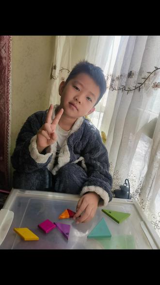 七巧板拼搭 小三角到大三角#动手能力训练 #七巧板拼图