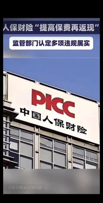 人保财险“提高保费再返现”,监管部门认定多项违规属实。这不仅侵犯了消费者权益,更是在透支整个行业的信用。#保险市场监管 #保险消费者权益保护 #合法维护自身权益
