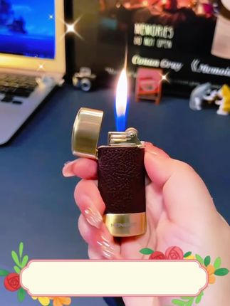 新款商务风充气打火机皮质手感小巧便携送男友礼物#打火机 #高端品质 #送男友的礼物 #防风打火机 #好物推荐🔥