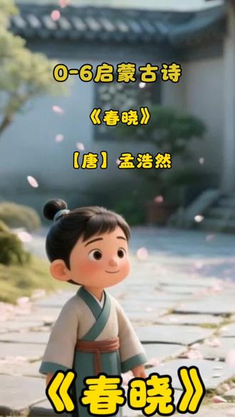 0-6岁 启蒙古诗 《春晓》 IA创作 图文并茂#祝刷到视频的朋友开心快乐