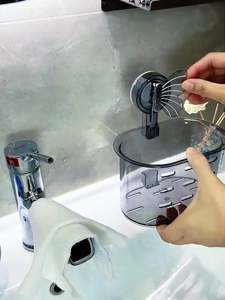 【佳立方】蝴蝶吸盘洗脸巾挂篮置物架 #壁挂置物架免打孔