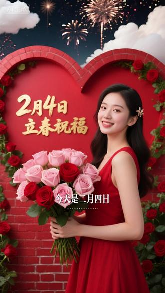 今天是二月四日立春节气,也是二十四节气之首,立为开始,春为希望,我要搭乘春天的早班车,把春天的第一声祝福送给你,愿你快乐始于春天,幸福相伴永远,愿你春风不寒人间温暖,一路春暖花开 #2月4日今日立春祝福