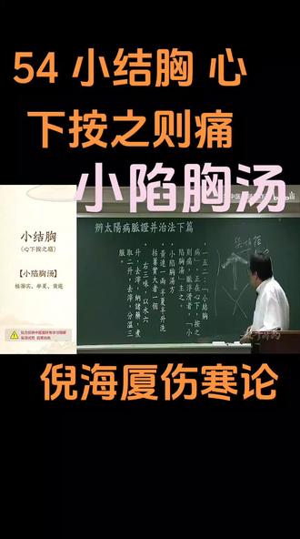 #54 心下按之则痛(小陷胸汤)【倪海厦伤寒论
