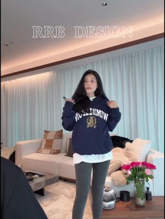 RRB Design 休闲时尚宽松字母连帽长袖卫衣显瘦上衣#卫衣 #卫衣穿搭 #长袖卫衣 #女装 #百搭神器