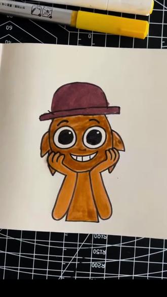 我和姐姐谁画的塔努好看 #画画#节奏盒子#画渣本渣 #一起学画画#简笔画