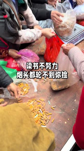 读书不努力 烟头都轮不到你捡#小热门