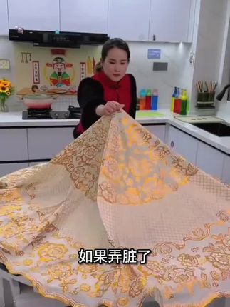 1.8米圆桌直径桌布升级版烫金加厚圆形餐桌防水防烫家用:/ 酒店免洗#童趣空间 #中泽聚达农业 #雅居装饰 #聚通装潢