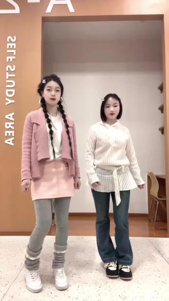 和最美姊妹合拍😋#小鸡舞@溪溪qwq