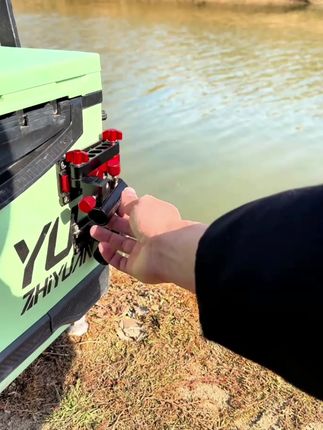 这就是让旁边钓鱼老师傅都羡慕不已的钓箱拐角炮台架#钓箱配件 #钓箱拐角炮台架