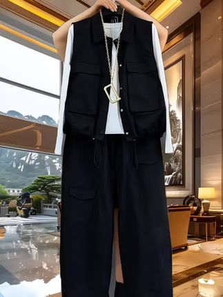 #大码女装#早秋新款#时尚套装#工装套装#气质套装