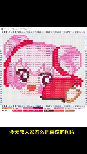 制作自己喜欢的拼豆图纸#拼豆图纸 #拼豆 #醒图#醒图创作者#像素画