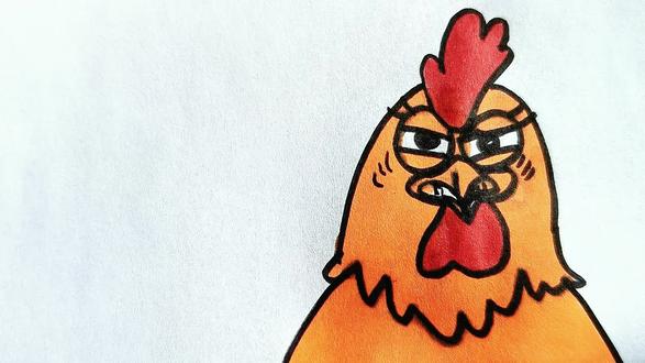 母鸡生气了吗 #简笔画