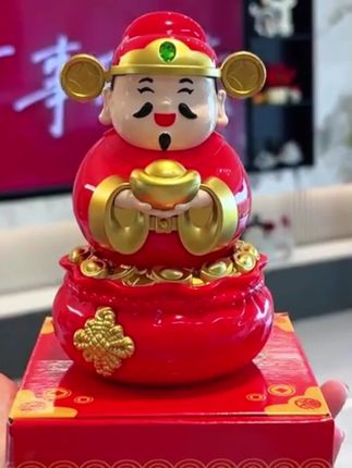 新款太阳能财神爷自动摇摆#小财神 #财神爷摆件#客厅摆件#店铺摆件#财神来临,财源滚滚,八方财来,快来领取你‼财运