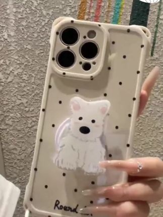 小狗支架手机壳四角带挂绳~再也不怕逛街手机没地方放了#手机壳#仙女必备#手机壳推荐#数码科技#3c好物推荐