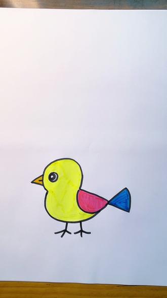 25秒画小鸟简笔画 #简笔画 #儿童绘画 #动物简笔画教学 #画画 #少儿美术 @DOU+上热门