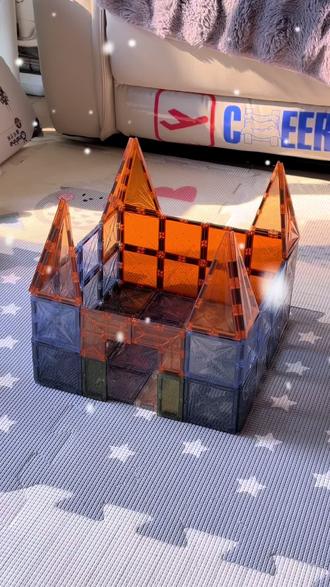 磁力片100种搭法(100/38)冰雪大世界#磁力片 #磁力片拼图大全教程 #磁力片搭建 #磁力片玩法 #磁力片玩具教程