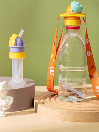 精灵兔瓶盖转换头便携式儿童防呛吸管盖喝水宝宝矿泉水转换嘴 #儿童吸管盖 #宝宝防呛吸管 #宝宝喝水 #水转换头