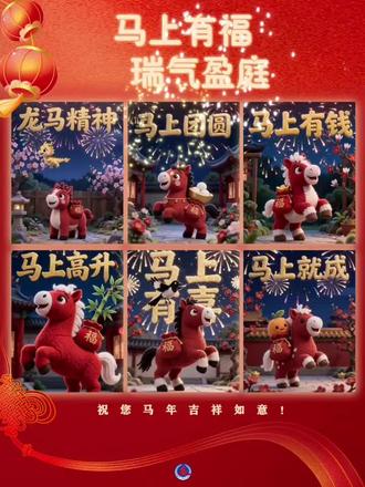马上有福,瑞气盈庭!这套表情包祝您马年马上“开挂”! 熬夜做的马年春节表情包和小动画👉🏻㊗️您马上有福,瑞气盈庭!在丙午马年🐴到来之际,送您一套马年祝福表情包,把好彩头和欢乐感全都装进去。愿您新岁一马当先,万事顺心,马到功成,喜乐常伴!马年马上开挂!🌹🎊🎉🎆✨表情包GIF图在这个链接里自取,复制两只手中间的全部链接👉🏻
https://h.xinhuaxmt.com/vh512/share/12973147?docid=12973147&newstype=1001&d=1352578#马年祝福 👈🏻#恭贺新春 #中华文化 #马年 #马年春节 (部分素材由AI辅助生成)