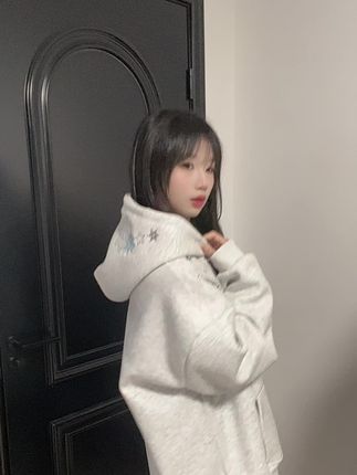 这个雪花刺绣卫衣真的好好看