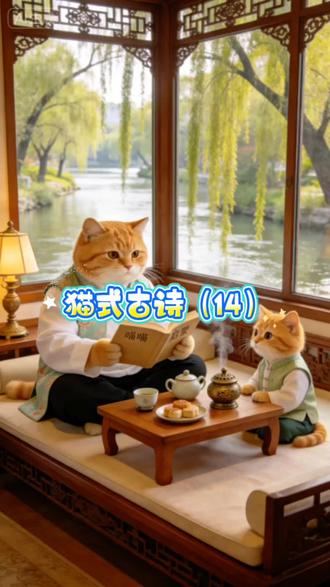 大橘仿编的《咏柳》太搞笑了#橘猫 #宠物出道计划 #神奇的动物在抖音 #搞笑 #动画