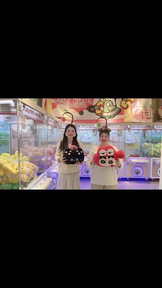 成果两个靠枕#毛绒公仔 #抓娃娃