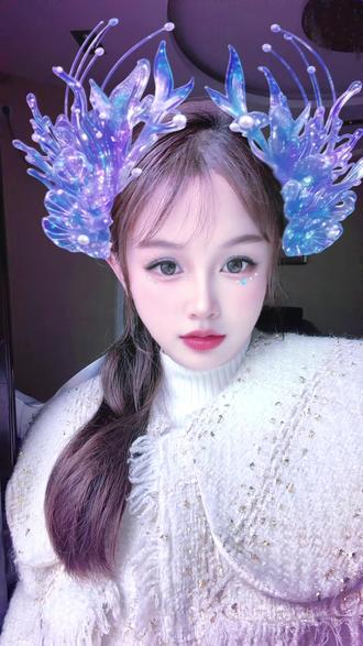 巴巴特效太好看了#热巴人鱼造型