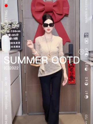 2025早秋不规则扎染绷带收腰斜肩上衣女显瘦露肩设计感长袖T恤#早秋不规则绑带收腰斜肩上衣T恤