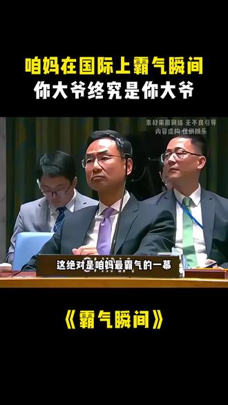 咱妈在国际上的霸气瞬间,果然尊严只在剑锋之上,真理只在大炮射程之内。#联合国会议史上最霸气的中国声音 #令人血脉贲张的讲话