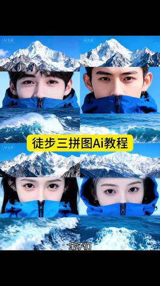 #即梦ai #七千米雪山攀登 #永远向往山川湖海三拼图 豆包p图雪山永远向往山川湖海指令教程 雪山打卡ai指令 豆包ai生成雪地背景口令 冰山雪山视频素材 徒步三拼图 豆包p图指令贡嘎雪山 豆包雪山p图指令 雪山照片生成 豆包ai拍照指令 #冰川 #贡嘎雪山