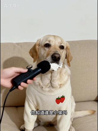 是谁偷吃了蛋糕?#ai #小狗偷吃 #小狗狗能有什me坏心思#拉布拉多