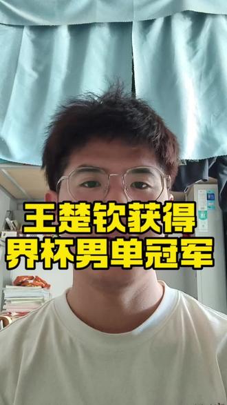 王楚钦获得世界杯男单冠军,最高兴的人就是樊振东了#这是个真实的事情 #热点