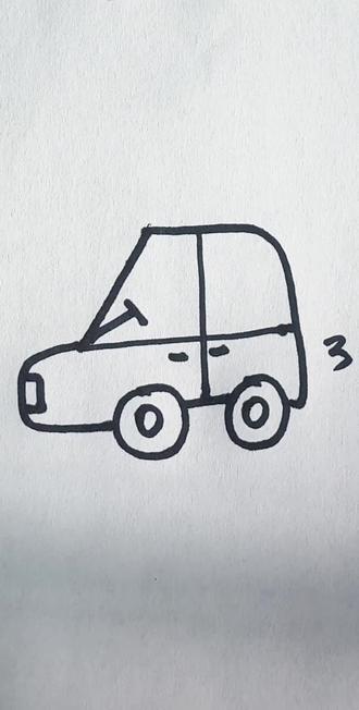 小朋友们让我们一起来画小汽车🚗#简笔画 #一学就会的简笔画 #跟着抖音学画画 #儿童简笔画 #简笔画教程