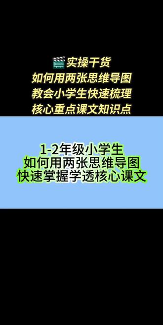 🎬实操干货
如何用两张思维图
教会小学生快速梳理
核心重点课文知识点#思维导图#小学语文#学习方法#课文阅读理解