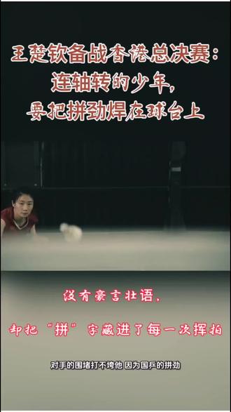 #王楚钦 #王楚钦加油 #王楚钦香港备战#