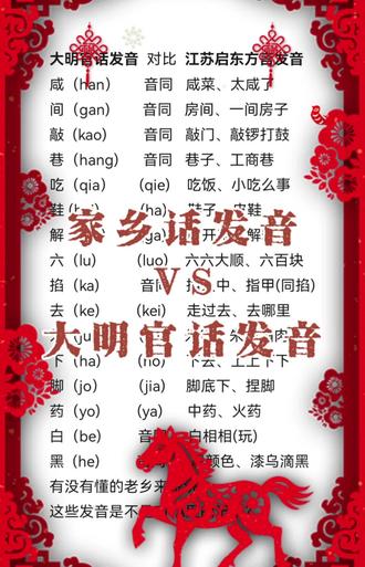 #抖音创作者计划 #家乡话 #大明 家乡话发音VS大明官话发音