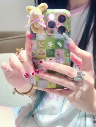 绿色格子兔兔#手机壳 #闺蜜同款 #网红手机壳 #潮牌手机壳 #新手机壳