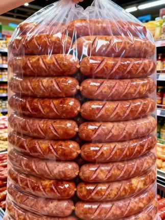 救命!空气炸锅10分钟搞定的神仙烤肠!外皮咬一口咔哧响,内里肉汁直接飙出来了,😍🥰香得跟早餐摊现做的没差!😍🥰早八塞一根进锅,洗漱完配杯热豆浆,省时又顶饱,这波必须囤满冰箱!