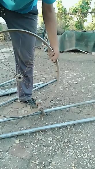 自行车轱辘做微管神器