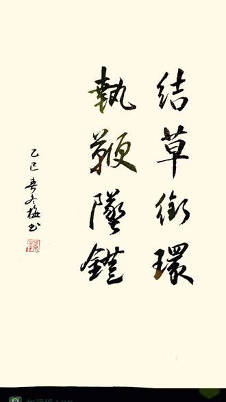 结草衔环,执鞭坠镫#行书 #写字是一种生活