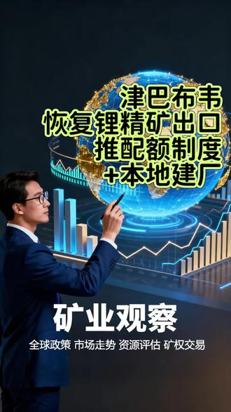 2026年4月8号,津巴布韦突然出手,恢复锂精矿出口,但同时推出出口配额,还下了死命令,所有企业必须在2027年1月1号之前,在当地建成本地加工设施,到期不达标,直接禁止出口。
#津巴布韦 #出口 #锂精矿 #配额 #外贸