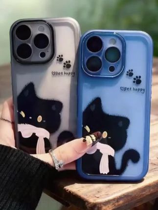 金属镜框黑猫适用苹果17/iPhone/华为荣耀/ oppo/vivo/小米手机壳#这个手机壳真的长在我心巴上了 #阔爱炸了#分享给你的朋友#个性手机壳推荐#时候安排一下了